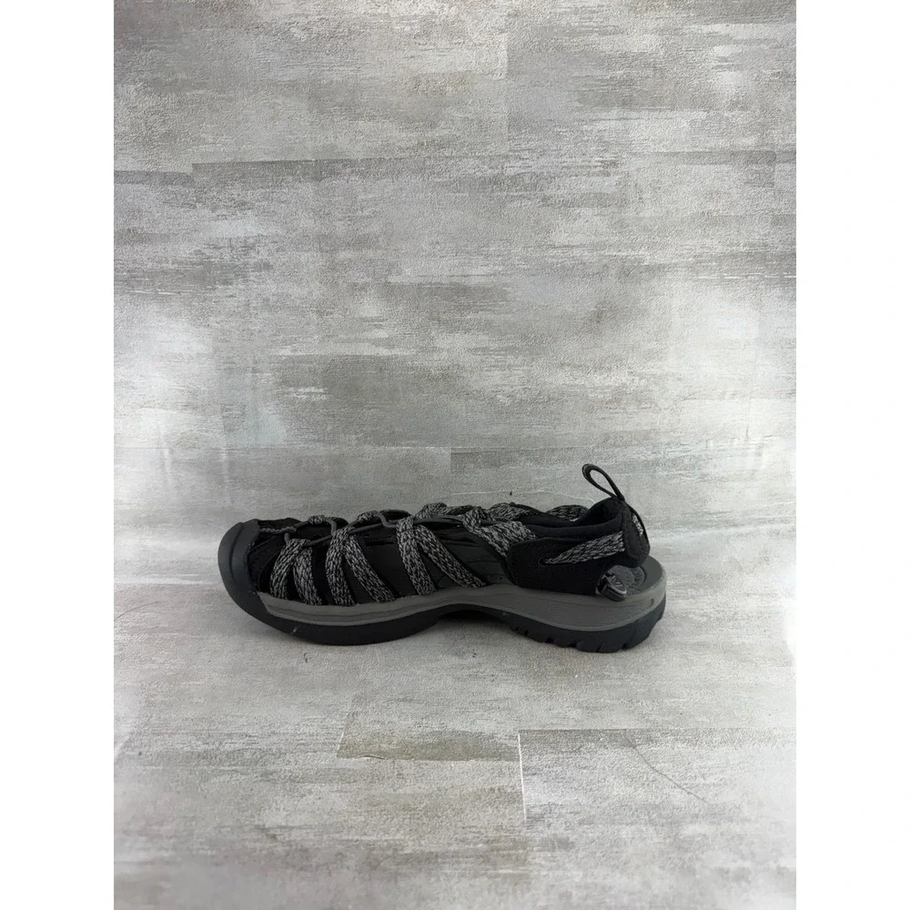 Keen Whisper Sandals Women Sz 10 Black Neutral Gray Waterproof Hiking 1028815